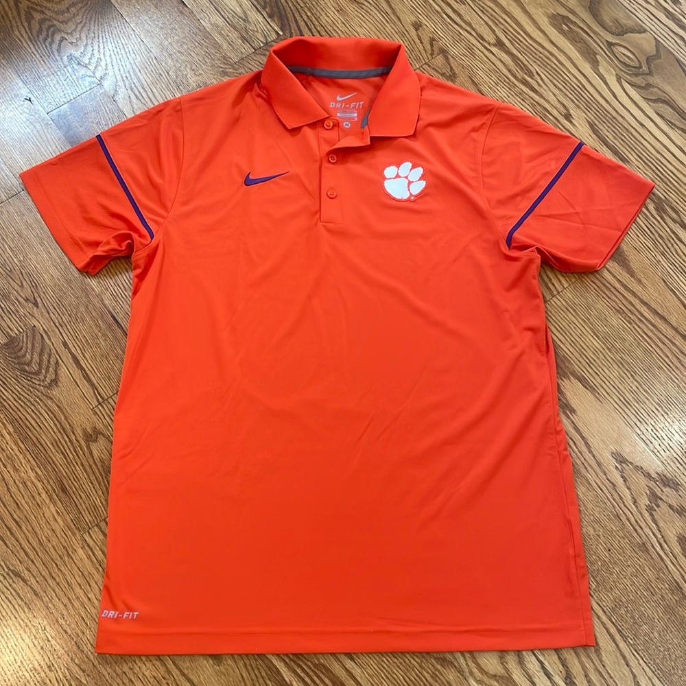 Men’s Clemson Tigers Nike Dri-Fit Polo Shirt. Size Medium. New Without Tags.